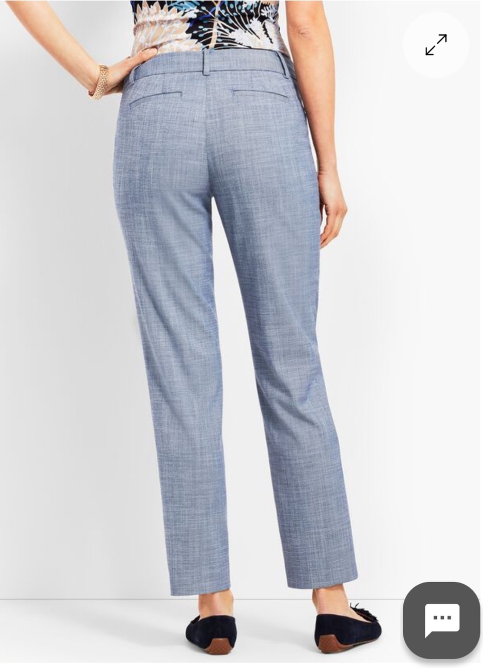 Talbots Hampshire Ankle Pants Chambray Size 6 - Picture 4 of 14